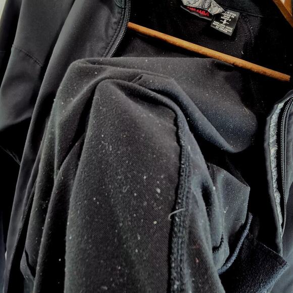 Marmot Jacket Womens Small Black Fleece Lined Full Zip Stretch Hoodless - Picture 10 of 14